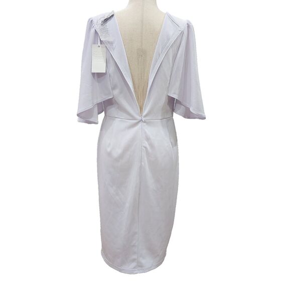 Grace Karin Womens White Scoop Neck Bodycon Pencil Dress Size L - Picture 7 of 8